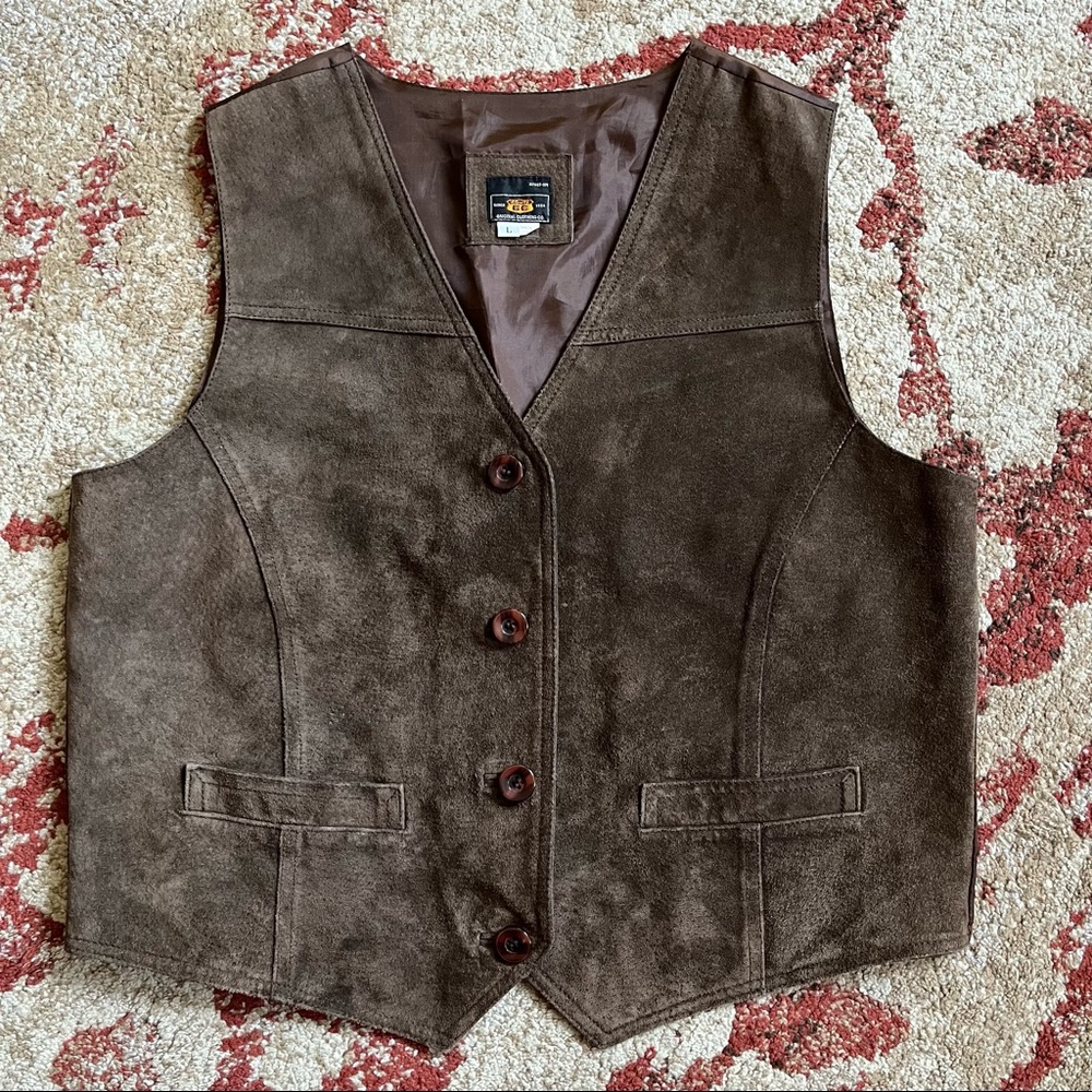 Vintage Route 66 Leather Vest